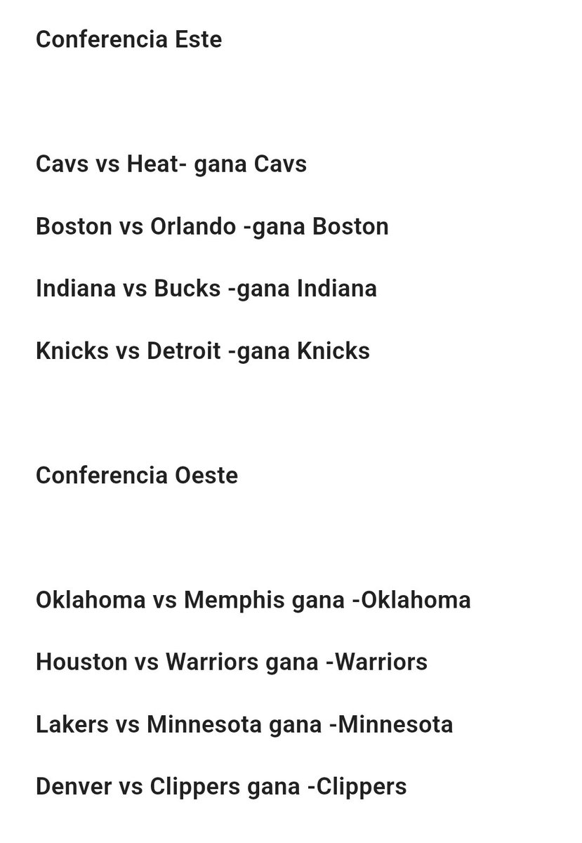 Estoy de licencia medica, no he visto baloncesto, hice este análisis antes de los Playoffs. ¿Quién me dice como van las series?