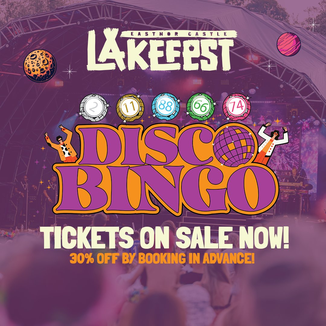 🪩🎉 DISCO BINGO IS BACK, BABY! 🎉🪩

The wildest, most glitter-fuelled game night of your life is returning to Lakefest 2025 – and this year, it’s bigger, louder, and sillier than ever! 💃

🎟️ Get yours here: lakefest.co.uk/greatest-show/