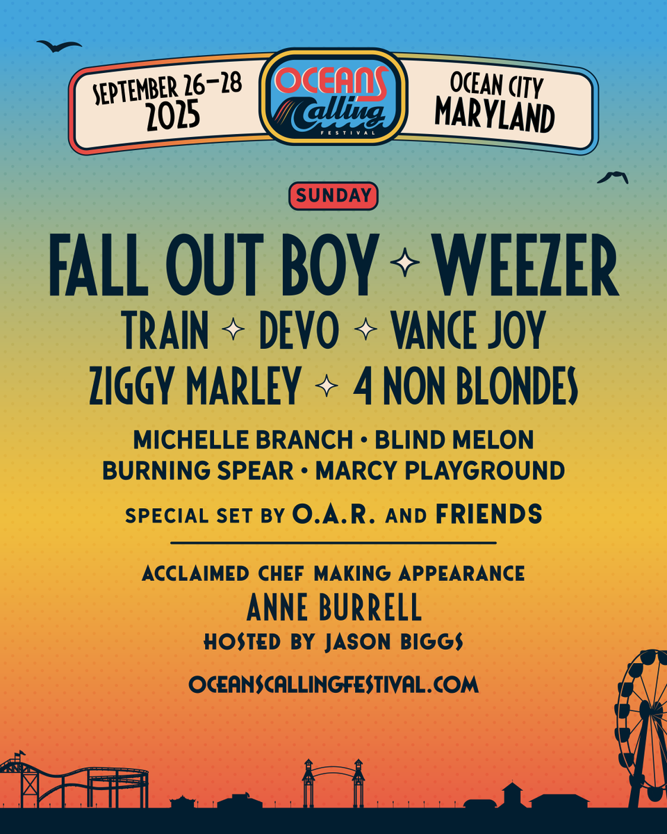 OceansCallingMD's tweet image. 🚨 TICKET UPDATE 🚨
3-Day, Friday, and Saturday tickets are officially SOLD OUT.
Sunday is the last chance to catch the action—only a limited amount left!