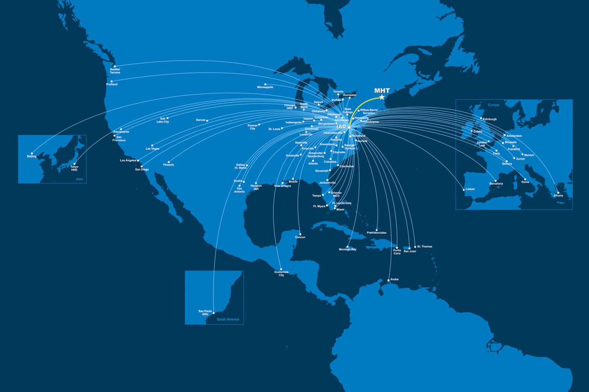 Manchester-Boston Regional Airport (@flymanchester) on Twitter photo More connections? Yes, please! π @United added a third daily nonstop flight to <a href="/Dulles_Airport/">Dulles Airport (IAD)</a> starting today. You can now connect to 83 global destinations with one stop in Washington-Dulles! #FlyMHT More connections? Yes, please! π @United added a third daily nonstop flight to <a href="/Dulles_Airport/">Dulles Airport (IAD)</a> starting today. You can now connect to 83 global destinations with one stop in Washington-Dulles! #FlyMHT