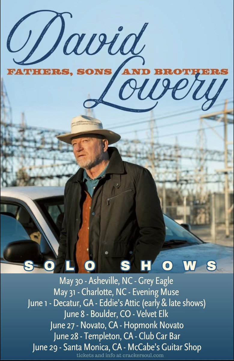 Lowery’s Hitting the Road!
<a href="/davidclowery/">David C Lowery</a>  has some solo dates coming up in celebration of his new solo box set, out May 30th!
📷 Ticket info: crackersoul.com