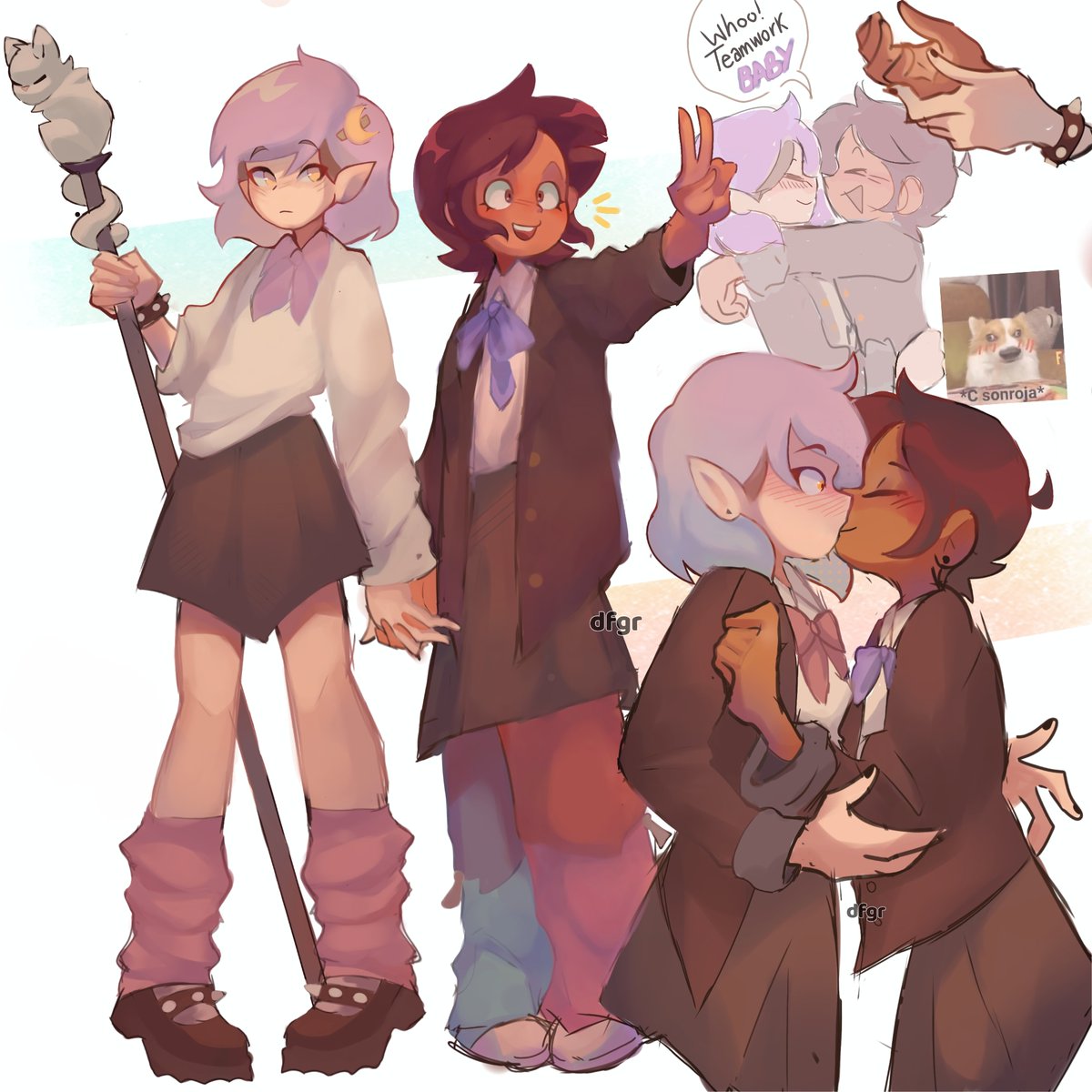 _dfgr_'s tweet image. MY CUTIES
(DIFFERENT STYLE AU)
 #TOH #Lumity #AmityBlight