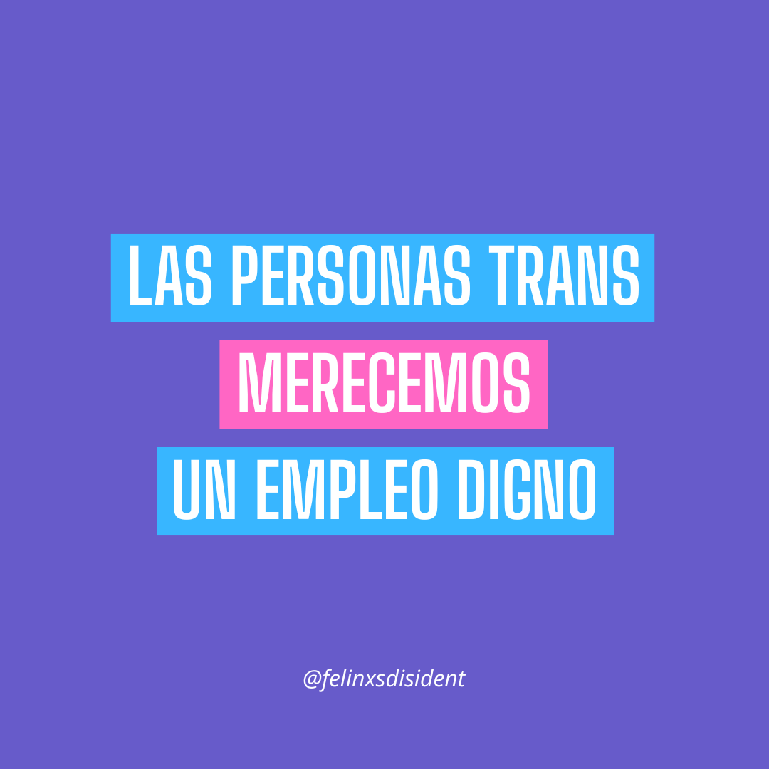 Exigimos al Estado la creación de políticas públicas que garanticen el acceso a un empleo digno para personas trans y que se promulgue una ley que reconozca nuestra identidad de género en Venezuela 🏳️‍⚧️🇻🇪

#LeydeIdentidadYa #1Mayo