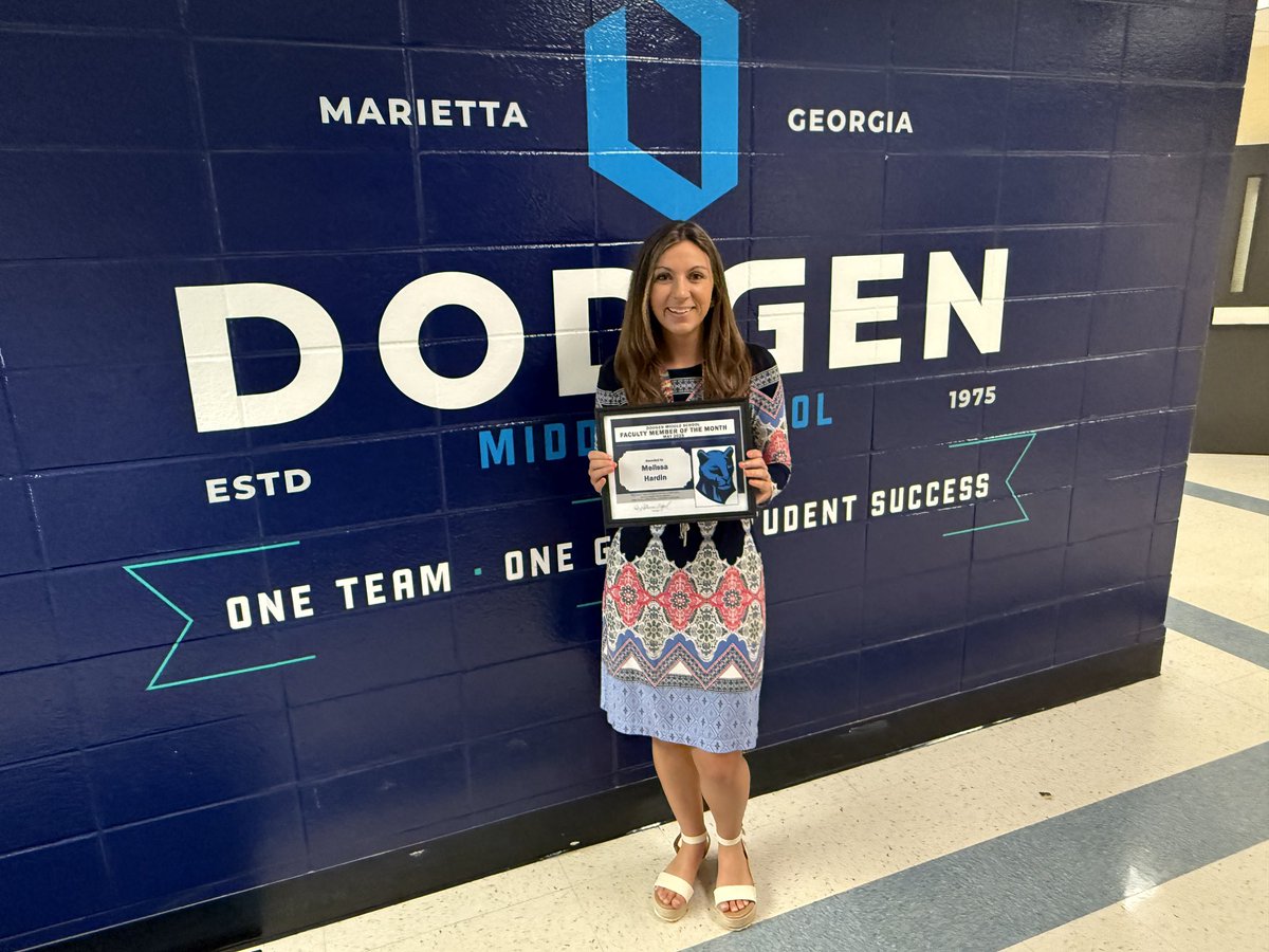 Congratulations to our very deserving Faculty Member of the Month for May, Mrs. Melissa Hardin!  Melissa teaches our ESL classes and she helps her students find tremendous success and growth as they build their literacy skills in the English language.  We are so proud of her!