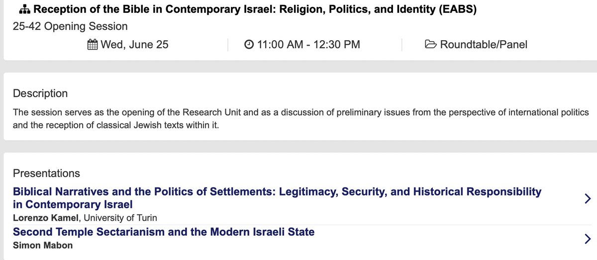 Lorenzo Kamel (@lorenzokamel) on Twitter photo I've been invited by prof. Simon Mabon and Dr. Ambra Suriano as a visiting professor at <a href="/uppsalauni/">Uppsala universitet</a> / Sweden.
I'll deliver a talk to open their research unit at the European Association of Biblical Studies (EABS) on June 25.
xcdsystem.com/sbl/program/Wj… I've been invited by prof. Simon Mabon and Dr. Ambra Suriano as a visiting professor at <a href="/uppsalauni/">Uppsala universitet</a> / Sweden.
I'll deliver a talk to open their research unit at the European Association of Biblical Studies (EABS) on June 25.
xcdsystem.com/sbl/program/Wj…