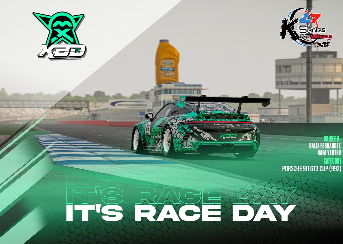 XBD RACING MOTORSPORT (@xbdracing) on Twitter photo Segunda cita para los chicos del Porsche CUP en la <a href="/ktd_competicion/">KTD Competición</a> , volvemos al circuito de Hockenheimring, turno para 👇
👤 <a href="/rahventt/">Rafa (Rhaventtv)</a>
👤 <a href="/XbdBalta1987/">BALTA FERNÁNDEZ</a>
📹 twitch.tv/k_series_byktd
📷21:50 Q
🏎️ Porsche 992
¡Mucha suerte chicos!
#GreenPower #GoXBD Segunda cita para los chicos del Porsche CUP en la <a href="/ktd_competicion/">KTD Competición</a> , volvemos al circuito de Hockenheimring, turno para 👇
👤 <a href="/rahventt/">Rafa (Rhaventtv)</a>
👤 <a href="/XbdBalta1987/">BALTA FERNÁNDEZ</a>
📹 twitch.tv/k_series_byktd
📷21:50 Q
🏎️ Porsche 992
¡Mucha suerte chicos!
#GreenPower #GoXBD