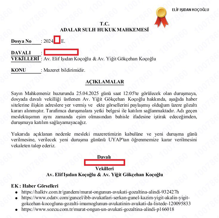 Elif Işıdan Koçoğlu (@elifisidann) on Twitter photo Meslek hayatımın en değişik mazeretini geçen hafta sundum. Eşim <a href="/ygokcehank/">Yiğit Gökçehan KOÇOĞLU</a> gözaltına alındığından ve ifadesine iştirak edeceğimden, mesleki mazeretimin kabulüne.. :) Meslek hayatımın en değişik mazeretini geçen hafta sundum. Eşim <a href="/ygokcehank/">Yiğit Gökçehan KOÇOĞLU</a> gözaltına alındığından ve ifadesine iştirak edeceğimden, mesleki mazeretimin kabulüne.. :)
