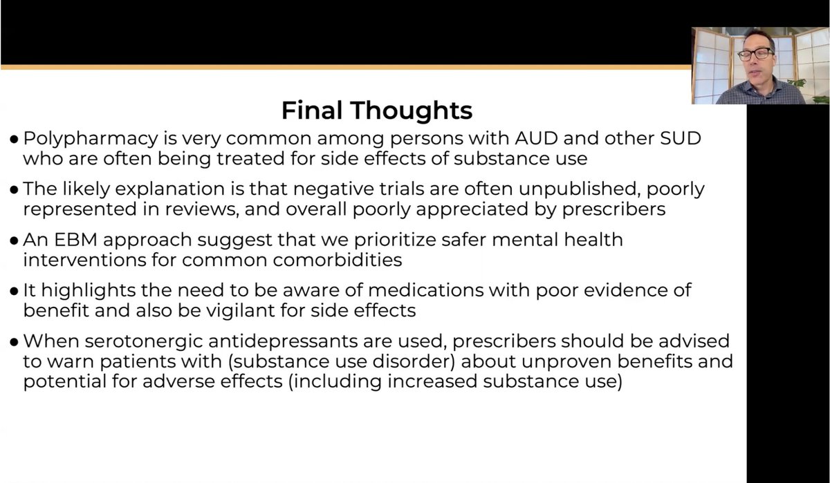 Drug_Evidence's tweet image. 🚨ICYMI - TI #BestEvidence webinar
Addressing medications that are ineffective & potentially harmful for patients with alcohol & other substance use disorders 💊🍻🚬
ti.ubc.ca/harms-aud-sud/
Speaker: Dr. Evan Wood
#polypharmacy #alcohol #substanceusedisorder