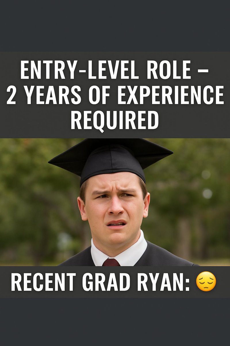 DMatMSU's tweet photo. "When the job says *entry-level* but wants 2 years of experience 😩"
Ryan’s not alone — we’ve all been there.
🎯 That’s why he’s adding real skills with a Digital Marketing Certificate from MSU.
#GradToGreat #RyanGoesPro #CareerStruggles #DigitalMarketingLife #NewGradProblems https://t.co/urkhy2rzaj