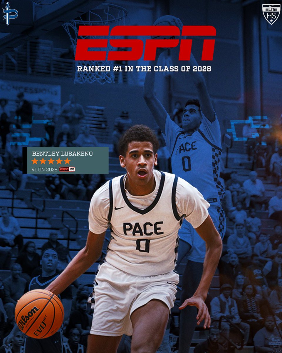 Pace Academy Men’s Basketball (@pace_hoops) on Twitter photo Introducing the #1 Ranked Player in the Class of 2028. Bentley Lusakueno <a href="/BentleyLus28/">Bentley Lusakueno</a> !!! ⚔️💪⚔️ Introducing the #1 Ranked Player in the Class of 2028. Bentley Lusakueno <a href="/BentleyLus28/">Bentley Lusakueno</a> !!! ⚔️💪⚔️