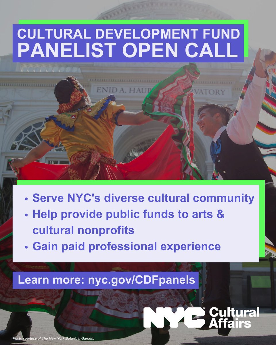 🎭 Department of Cultural Affairs: Call for Panelists 🎭 

Join us in supporting the arts sector with your insight, perspective, and passion.

🔗 Learn more and apply today!