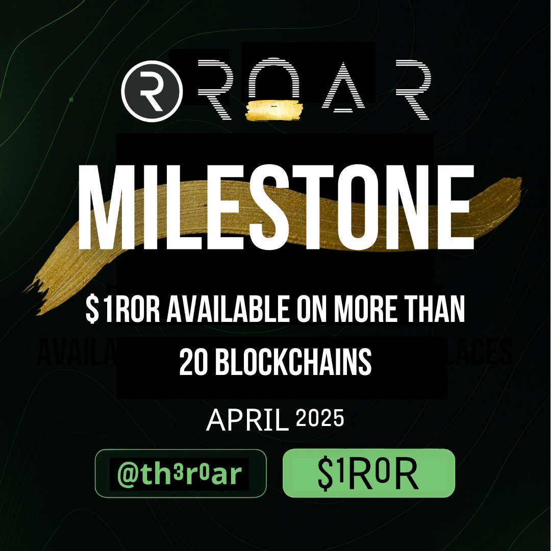 🚨🚀 HUGE MILESTONE ALERT 🚨🚀
The $1R0R Token is now LIVE on 20+ Blockchains! 🌐💥

From BASE 🟦 to Polygon 🟣, Avalanche 🏔️, Arbitrum ⚡, Optimism 🧠, and more — $1R0R is now truly multichain thanks to Axelar 🔗

This is just the beginning for the R0AR Ecosystem 🦁🔥
Bridge,