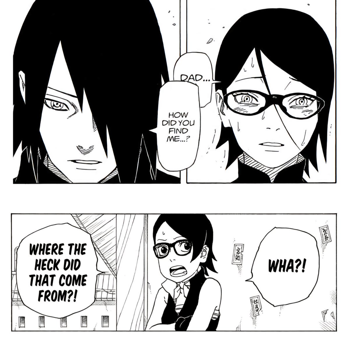 People think Sarada 'got over' her daddy issues after Gaiden, but actually the emotional scars never really left. It shaped her 'avoidant' behavior, and that's why her moment of realization means everything

Let's talk about Sarada, avoidant behavior and daddy issues🧵