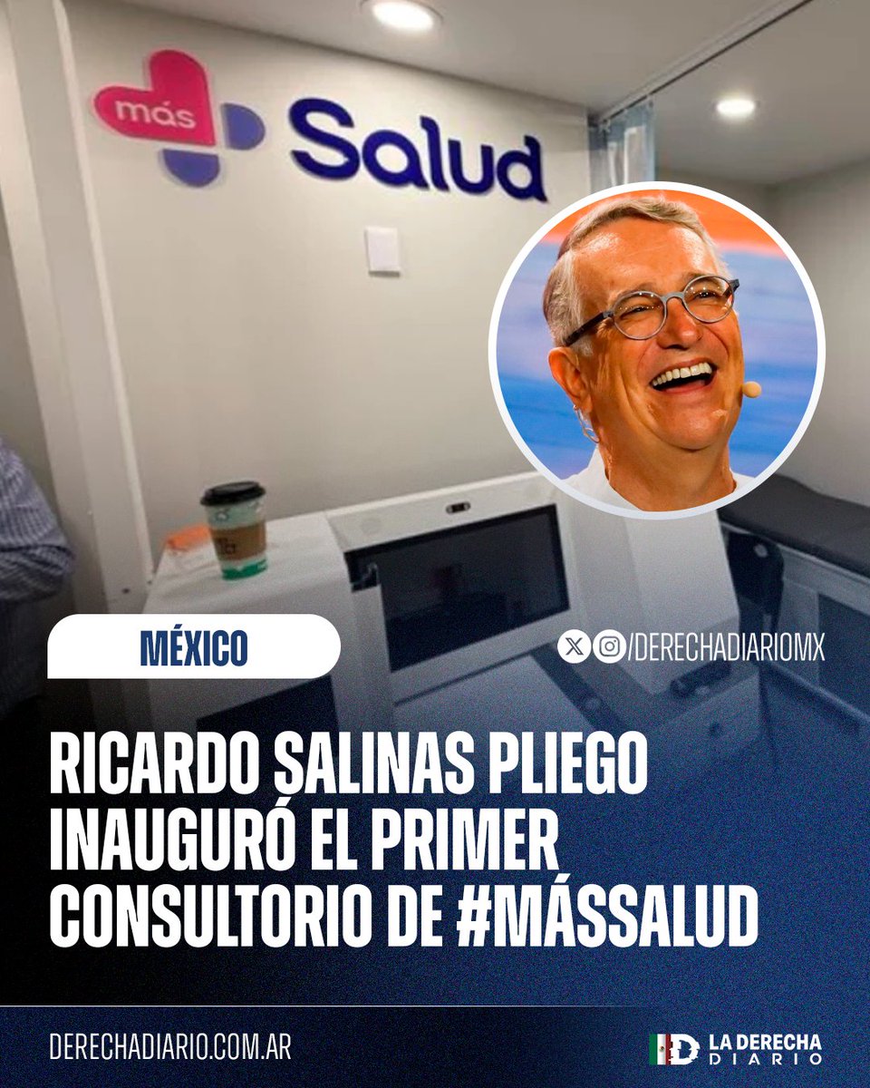 🇲🇽👏🏽 | El Tío Richie (<a href="/RicardoBSalinas/">Don Ricardo Salinas Pliego</a>) inauguró el primer consultorio de #MásSalud: El innovador proyecto del célebre empresario buscará abrir 30 sucursales en todo México, bajo un nuevo esquema con el enfoque "Todo en Uno", con precios asequibles y opciones de financiamiento