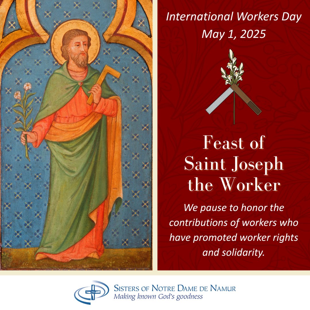 Today we celebrate the Feast of Saint Joseph the Worker and International Workers' Day. The Feast of St. Joseph the Worker was instituted in 1955 to recognize the dignity of work.

We pause to honor the contributions of workers who have promoted worker solidarity.