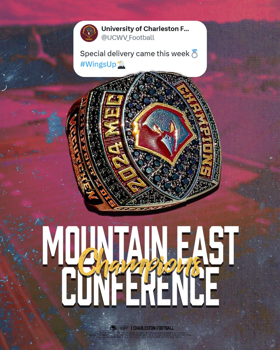 Division 1 Rejects (@d1_rejects) on Twitter photo Repping from the Mountain State ⛰️
Here’s the rings from <a href="/UCWV_Football/">University of Charleston Football</a> 💍 Repping from the Mountain State ⛰️
Here’s the rings from <a href="/UCWV_Football/">University of Charleston Football</a> 💍