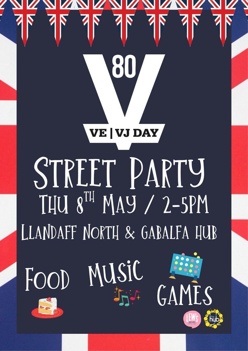 🇬🇧Just 1 WEEK to go until our VE Day 80 Street Party!
Thu 8 May | 2–5pm
FREE fun for all the family:
Bouncy Castle
Face Painting
Food &amp; Drink
VR, Games &amp; more!
Bring a plate + join the fun!
(We might be on live TV…)
#VEDay80 #StreetParty