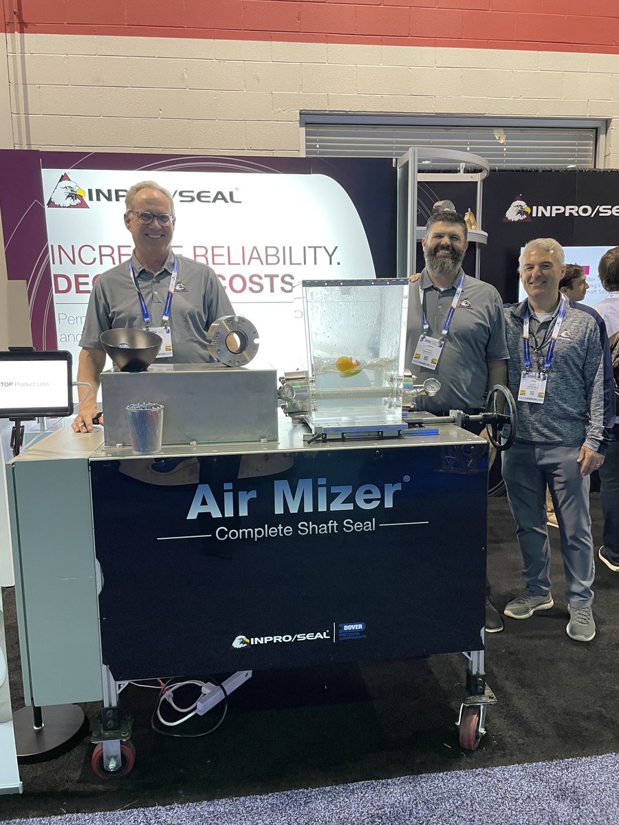 ProcessingMag's tweet image. Thanks to the folks at Inpro/Seal for showing us the Air Mizer complete shaft seal at the @PowderBulkSolid Show. #powdershow #powdershow2025 #processing