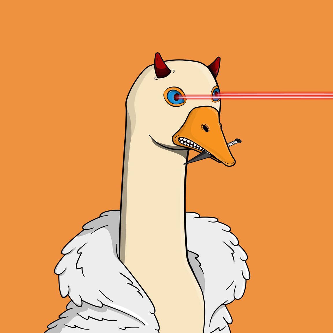 CrazyGooseFlock's tweet image. How many NFT degens to take on this goot?