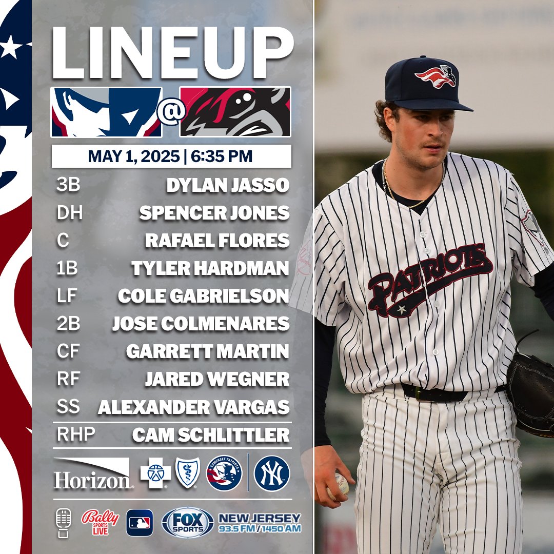 Cam Schlittler will start tonight in Richmond coming off a career performance with tonight's #HealthyLineup
⏰ | 6:35 p.m.
🎧 | foxsportsradionewjersey.com