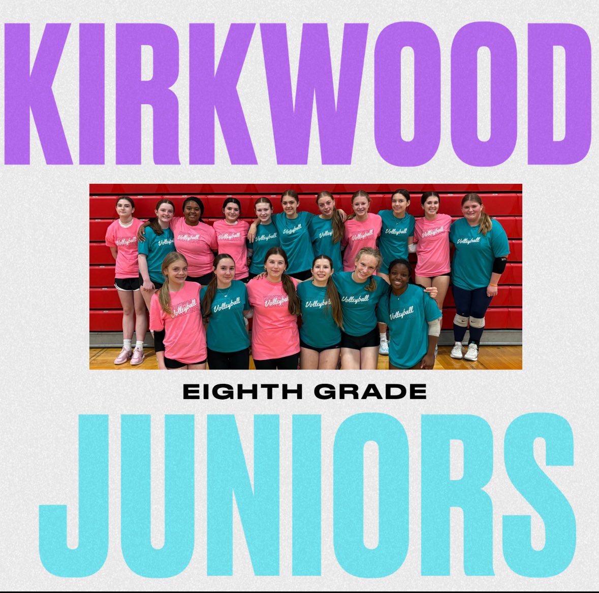 Our 2025 Elementary and Middle School Kirkwood Juniors Volleyball Program. We have had a lot of fun with all these girls in the gym this spring.  🏐❤️