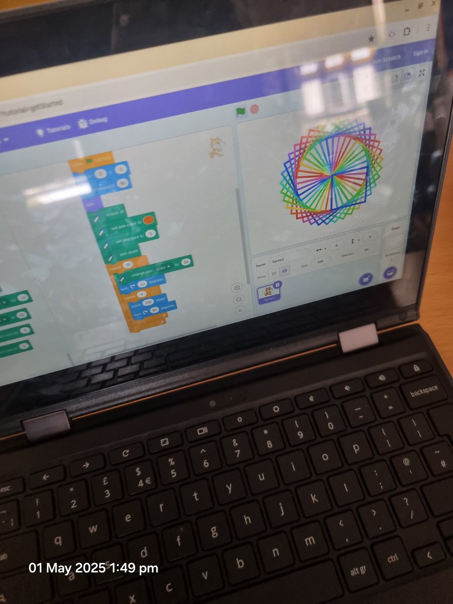 <a href="/Yorks_STEAM/">Anne Carlill</a> My Year 2s did this today using a nested loop...