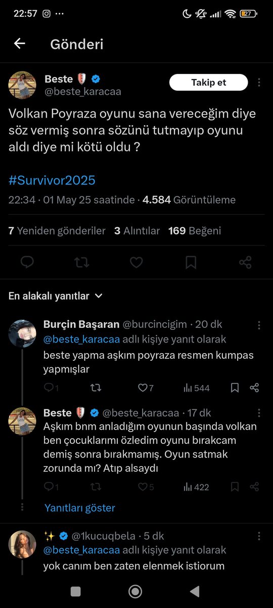 Senden İğreniyorum Senden Çok İğreniyorum Biraz Tutarlı Ol Artık

#Survivor2025