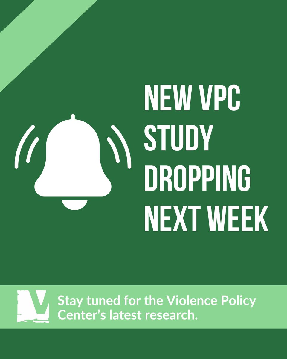 Stay tuned for a new VPC study dropping next week.

#violencepolicycenter #gunviolenceprevention