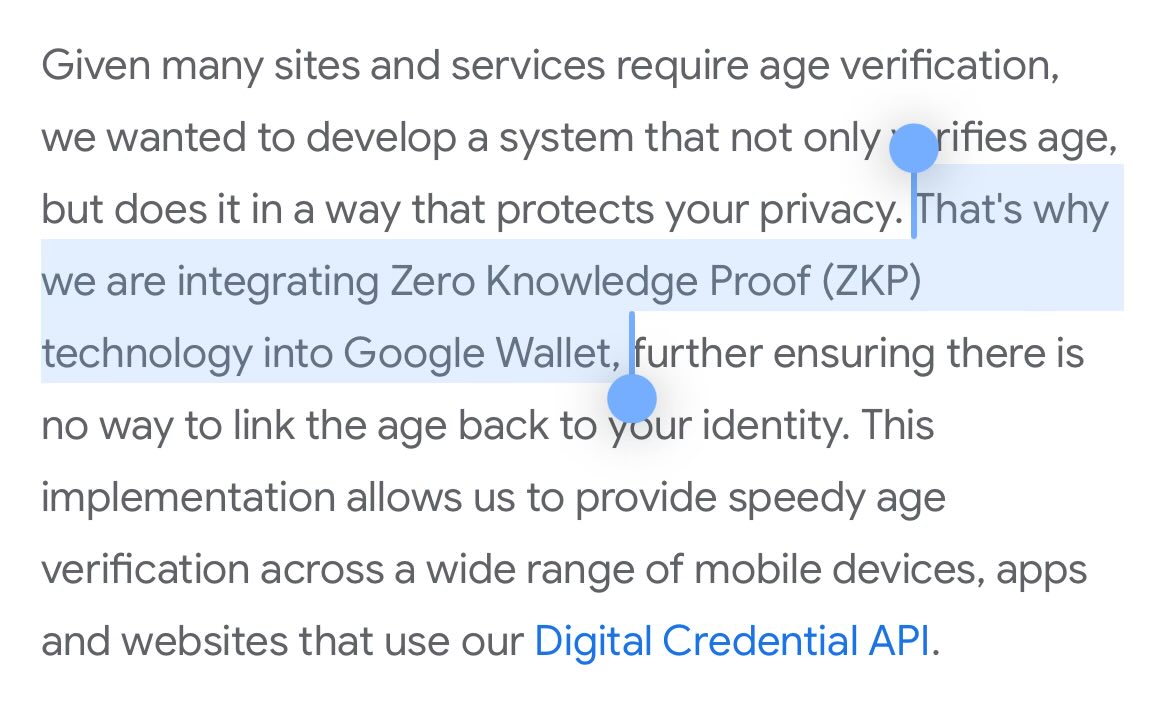 Zero knowledge proofs are going mainstream and being integrated into Google products
