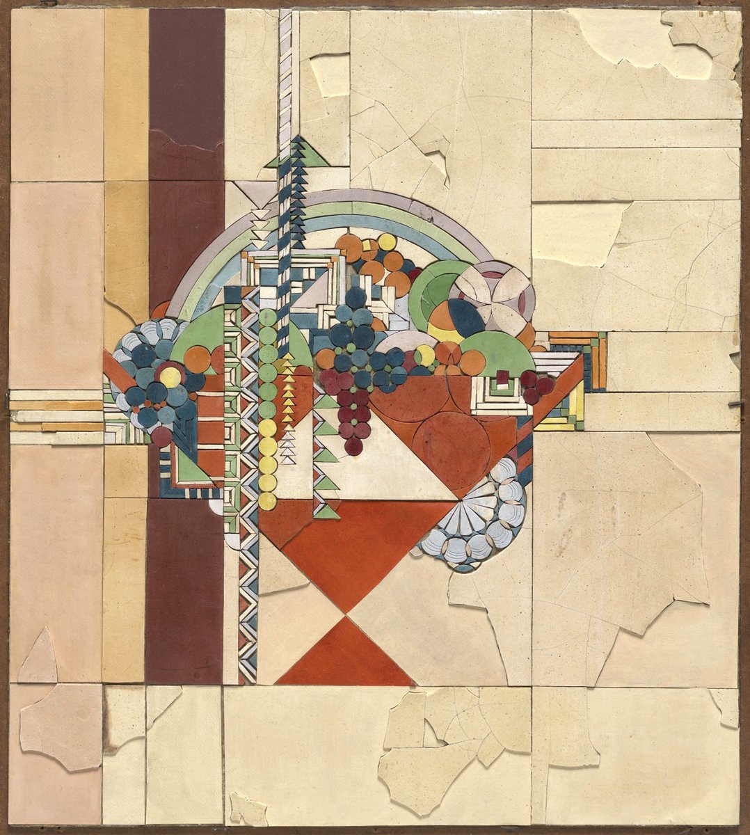 Tile Mosaic: "May Basket". Frank Lloyd Wright. c.1929.
Image: MoMA.