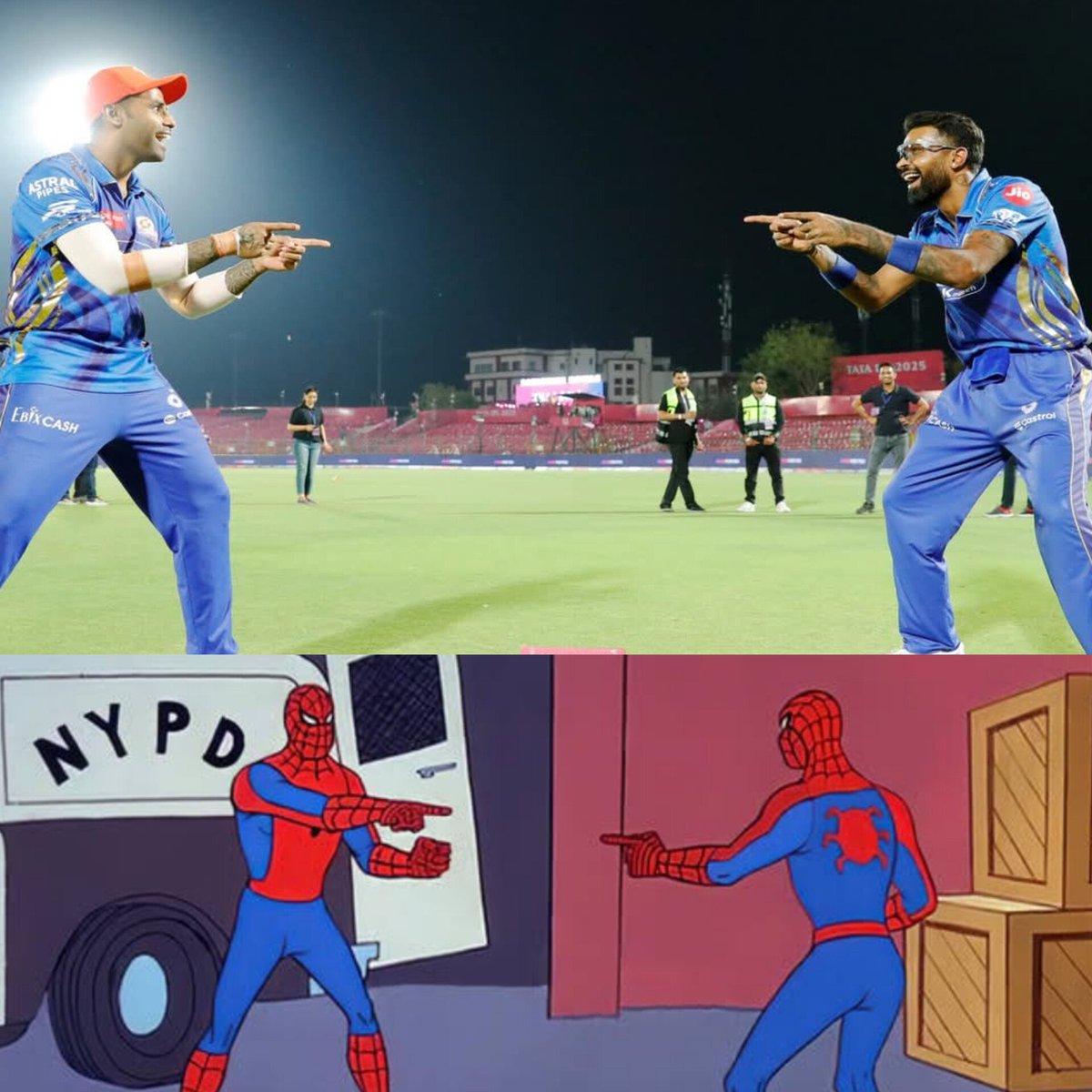 academy_dinda's tweet image. SKY and Pandya recreated this after playing identical knock 48 (23) 😹