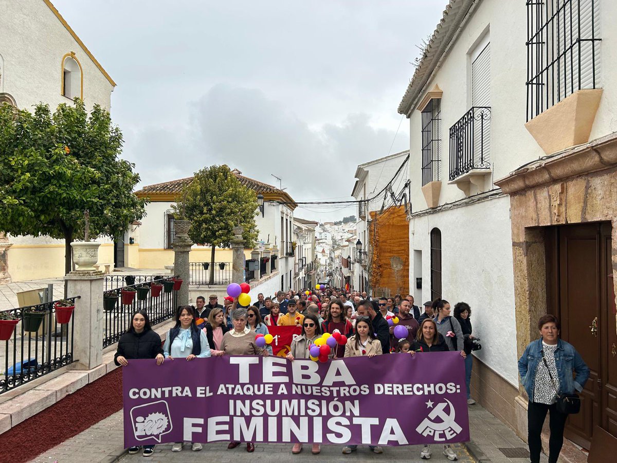 cristobalcorral's tweet photo. ¡Histórica manifestación del Primero de Mayo en Teba la de 2025!

Hoy nuestro pueblo ha sido ejemplo de lucha y dignidad. Cientos de personas han llenado nuestras calles con fuerza, compromiso y esperanza. https://t.co/SbZgOkWBTy