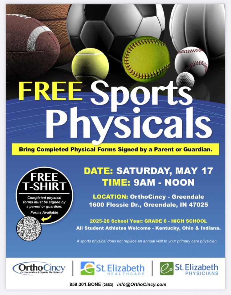 Please see the pics for information on free sports physicals. Go Raiders!