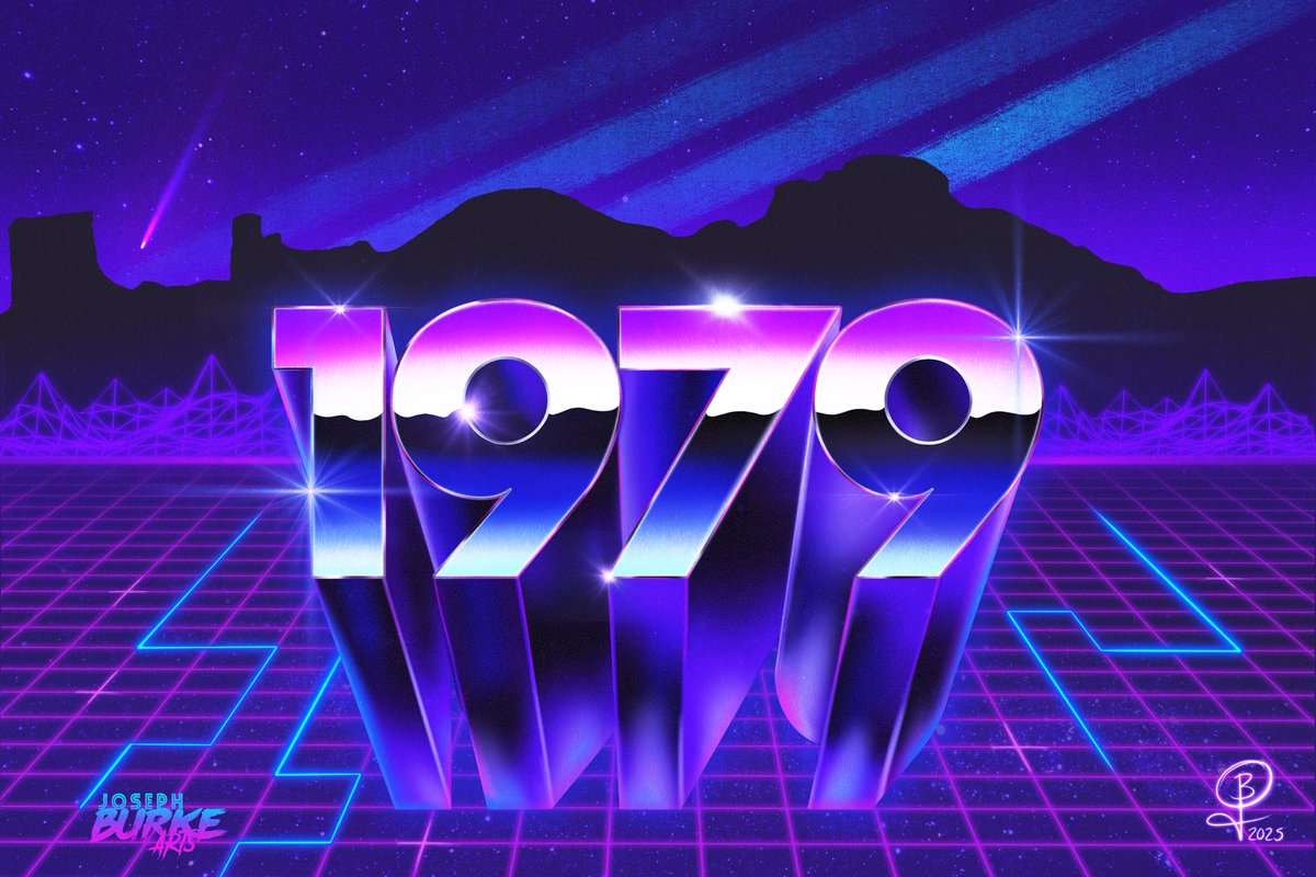 Finished on my Twitch stream. 1979 was a tremendous year! At least it was for me. This concludes the 3 part series that demonstrates how I create this 80’s aesthetic from scratch and hand painted in @procreate on the iPad Pro. #JosephBurkeArts #Synthwave #80s #80saesthetic #1979