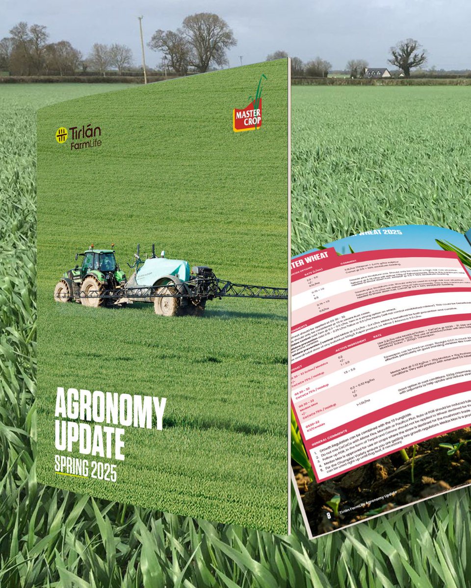 Tirlán FarmLife (@tirlanfarmlife) on Twitter photo 🌱 Get the latest expert advice on crop nutrition, weed control, and more in our Agronomy Update Spring 2025. 📖 Packed with timely tips to help you make smarter decisions this season. Click here to read now 👉 bit.ly/3EydZKV
#TirlánFarmLife #SpringAgronomy #Harvest25 🌱 Get the latest expert advice on crop nutrition, weed control, and more in our Agronomy Update Spring 2025. 📖 Packed with timely tips to help you make smarter decisions this season. Click here to read now 👉 bit.ly/3EydZKV
#TirlánFarmLife #SpringAgronomy #Harvest25