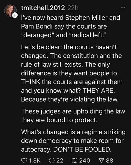 Republicans changed into full on fascists. Courts are protecting us from them.