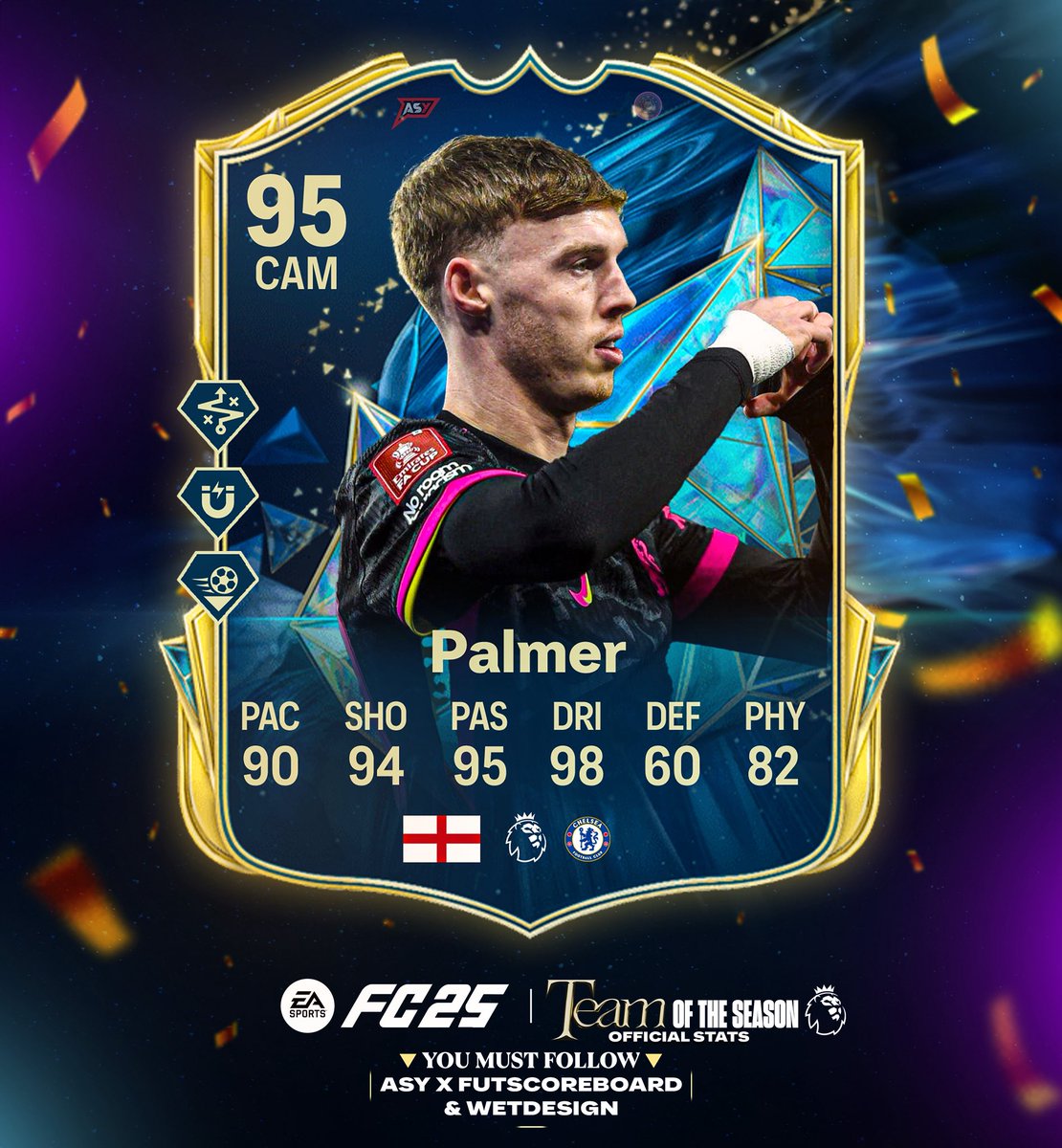 🚨 PALMER 🏴󠁧󠁢󠁥󠁮󠁧󠁿 TOTS OFFICIAL CARD🚨

OFFICIAL STATS ✅
OFFICIAL PS+ ✅