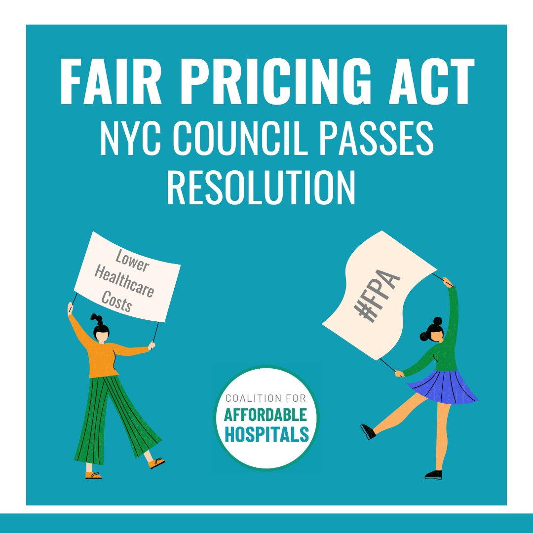 The New York City Council just passed a resolution calling on the state legislature to pass the #FairPricingAct. It’s time for Albany to make #SameServiceSameFairPrice the law in New York because routine healthcare shouldn’t be more expensive just because a hospital owns the