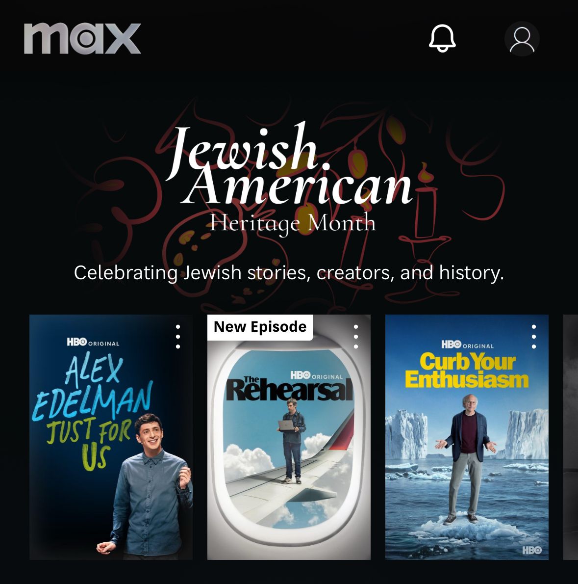 Huge thanks to <a href="/StreamOnMax/">Actually HBO Max</a> for creating a section of curated content with Jewish characters and themes for Jewish American Heritage Month. AJC LA was honored to work with them on this important project.

Throughout May, the selection will rotate and include films and shows