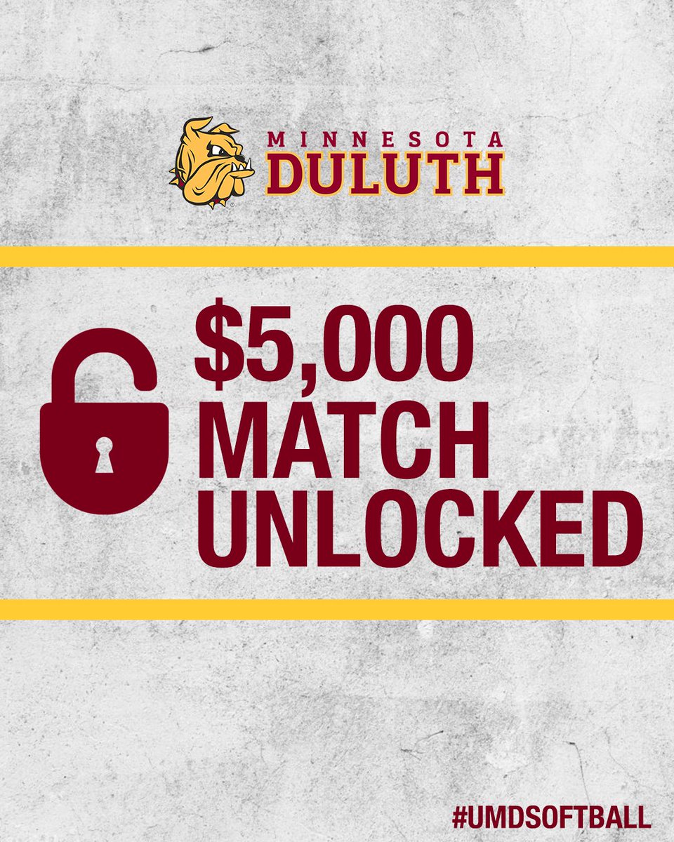 We've unlocked our $5,000 match with the help of you all. Let's keep the ball rolling and donate today!

🥎: crowdfund.umn.edu/index.cfm?fuse…