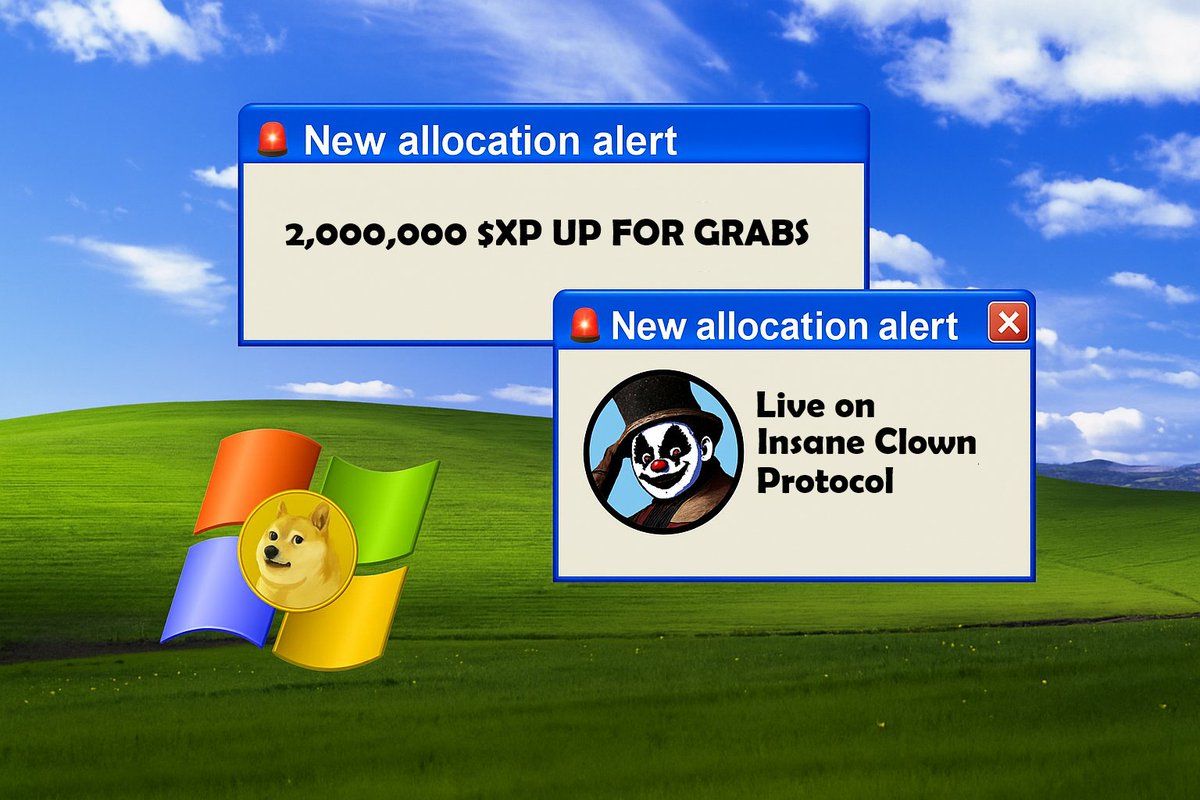 🚨2,000,000 $XP UP FOR GRABS 🚨
🛜Allocation live on 👉insaneclownprotocol.com

💻Explore the OS 👉 windogexp.net

🌐Like &amp; repost for a chance to win 100K $XP
🧾Winners annonuced in 72 HRS

#ICP #XP #CLOWN #MEMECOIN #GIVEAWAY