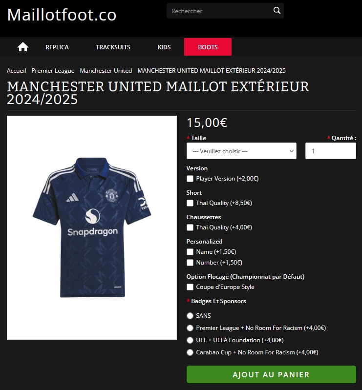 "Affichez vos couleurs avec fierté ! 🌟 Découvrez le nouveau maillot de notre équipe et soutenez-les en Europe ! Lien vers la boutique dans la bio. #EuropeLeague"