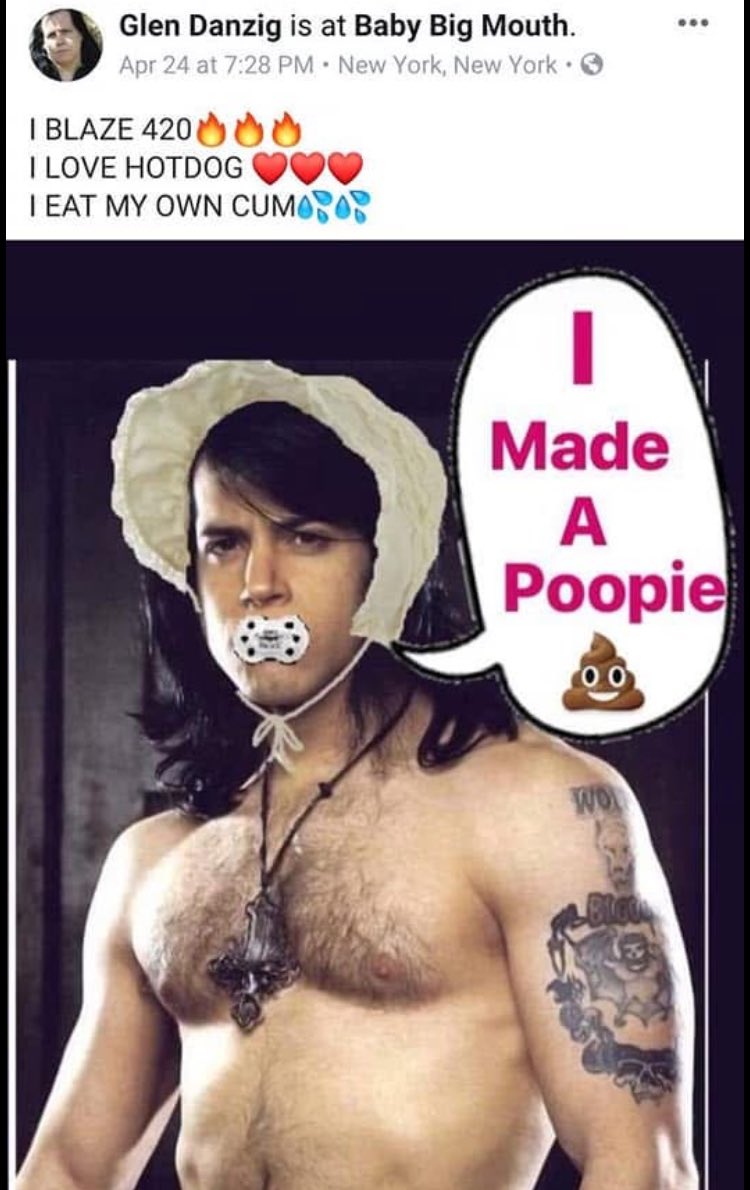 octopuscaveman's tweet image. Every so often I think about when Glen Danzig’s Facebook got hacked and his reaction