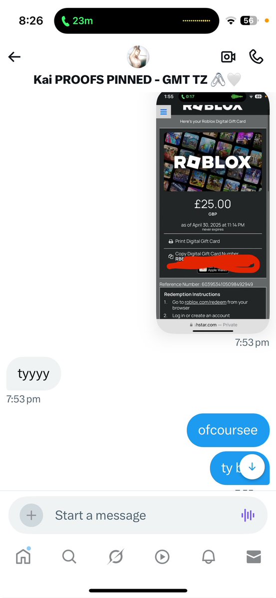 @luvhmeharder is trusted. traded £25 gc for her mm2 again