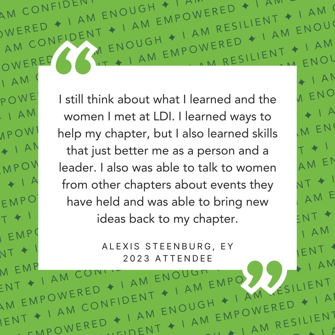 Registration deadline for the 2025 Emma Coleman Frost Leadership Development Institute (LDI) is TODAY, May 1, 2025. 
Learn more: alphasigmaalpha.org/home/events-pr…