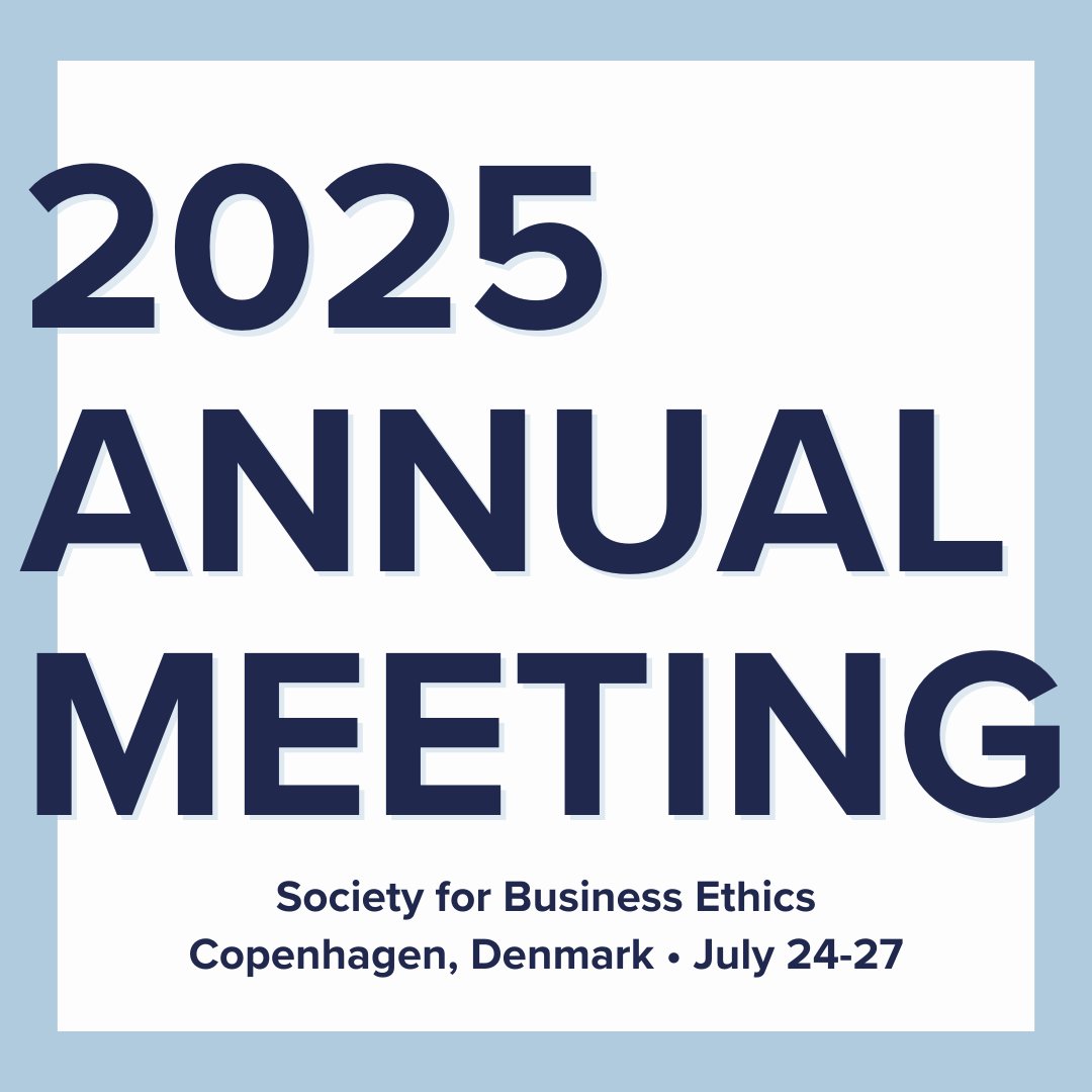 Registration is open for the 2025 Conference!

The Society for Business Ethics (SBE) is excited to welcome guests to our next annual meeting in Copenhagen this summer.

Learn more and Register: sbeonline.org/conference/202…