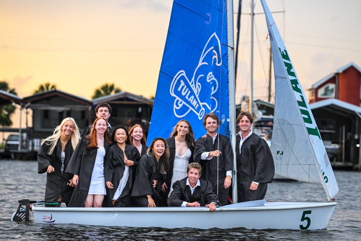 Congratulations to these ten members of the Tulane Sailing Team on your upcoming graduation. I enjoyed our photoshoot yesterday. Roll Wave!