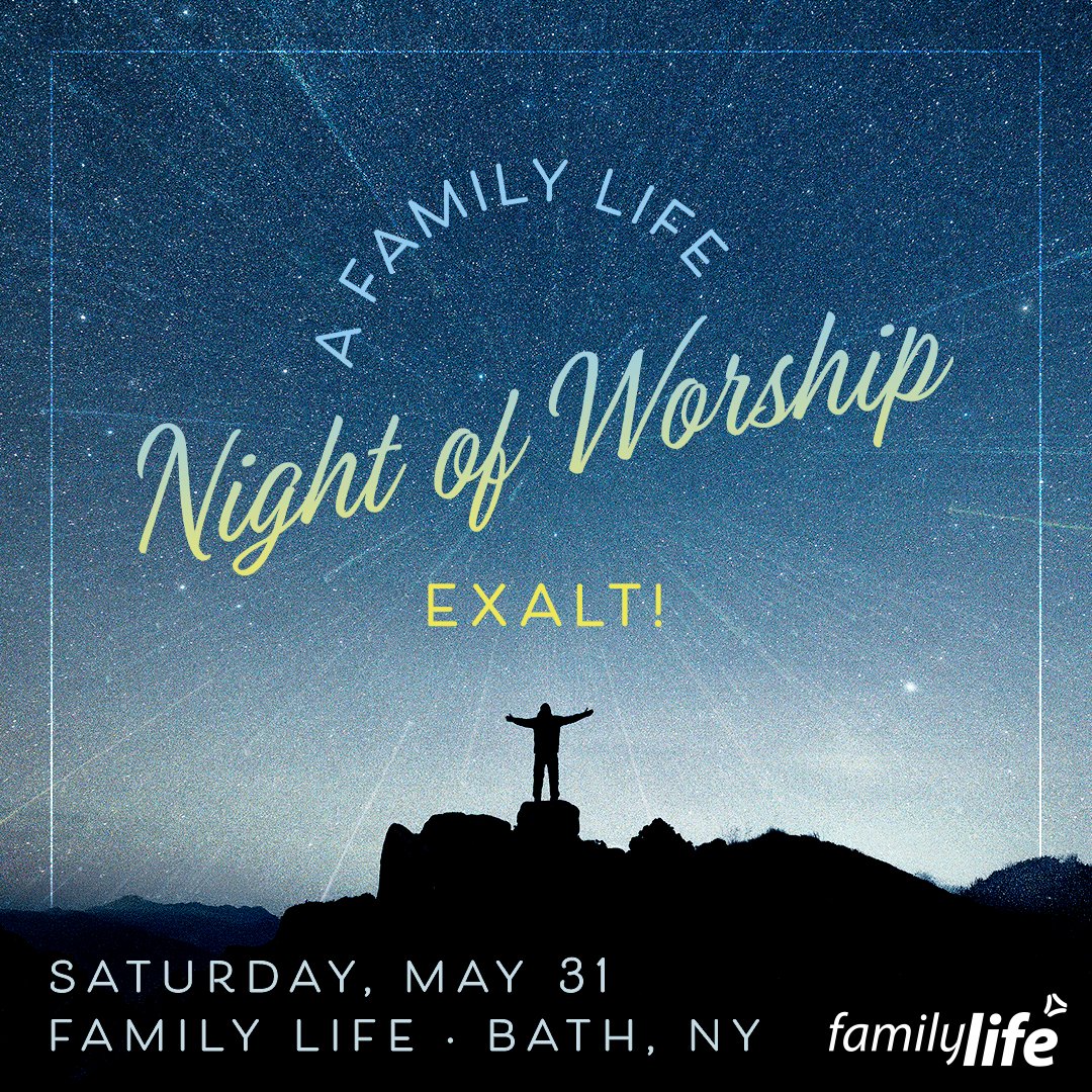Experience an evening filled with worship, praise, and Scripture at Exalt! A Family Life Night of Worship. Tickets available at familylife.org/exalt
