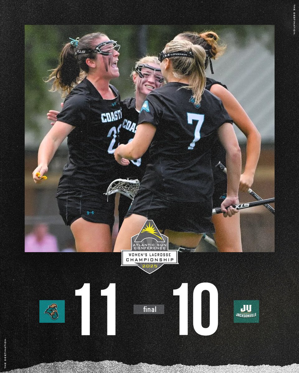 Atlantic Sun Conference (@asunsports) on Twitter photo The Chanticleers' quest for another tournament title continues‼️
<a href="/CoastalWLax/">Coastal Women's LAX</a> x #ASUNWLAX The Chanticleers' quest for another tournament title continues‼️
<a href="/CoastalWLax/">Coastal Women's LAX</a> x #ASUNWLAX
