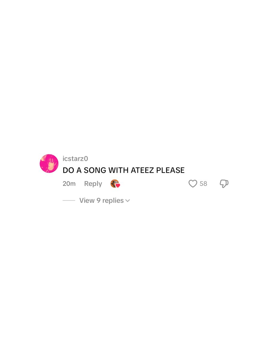 Megan Thee Stallion likes a comment on Tik Tok asking her to do a song with ATEEZ!